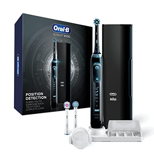 Oral-B Genius Pro 8000 Electronic Power Rechargeable Battery Electric Toothbrush with Bluetooth Connectivity Powered by Braun