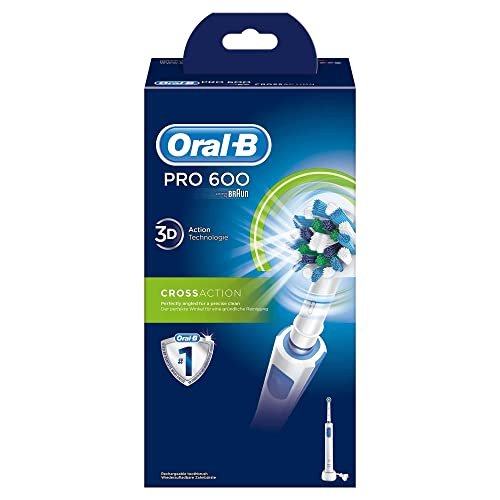 Oral B Pro 600 Cross Action Electric Rechargeable Toothbrush for adults (Multicolor)